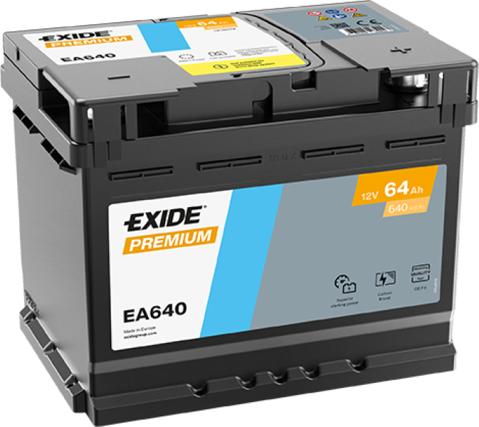 Exide EA640 Premium Carbon Boost 64Ah Autobatterie 563 400 061 Exide EA640 Premium Carbon Boost 64Ah Autobatterie 563 400 061