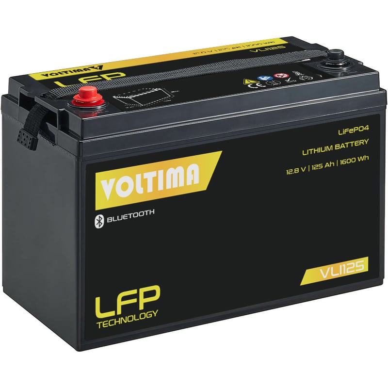 Voltima VLI125 12V LiFePO4 Lithium Versorgungsbatterie 125Ah mit App Voltima VLI125 12V LiFePO4 Lithium Versorgungsbatterie 125Ah mit App