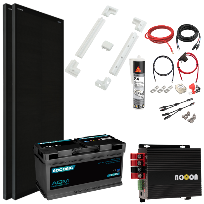 Wohnmobil Ladebooster-Set MEDIUM - mit AGM Batterie