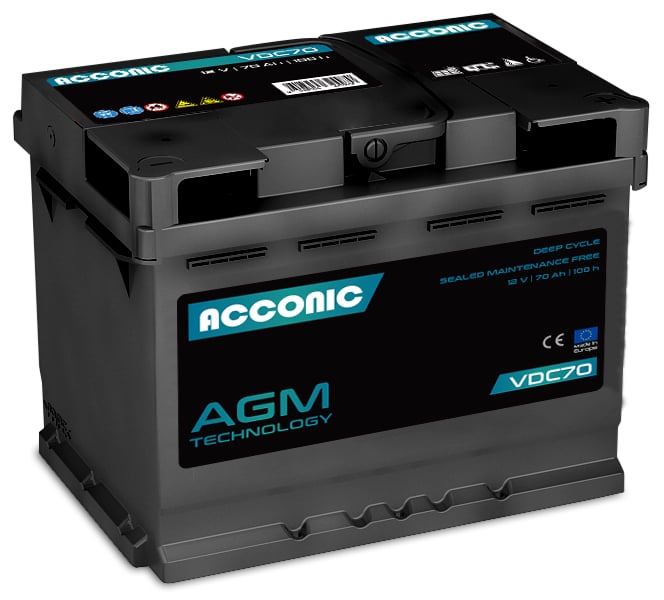 ACCONIC VDC70 Deep Cycle AGM 70Ah Batterie ACCONIC VDC70 Deep Cycle AGM 70Ah Batterie