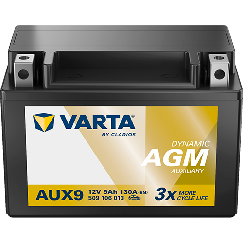 Varta AUX9 DYNAMIC AGM 509 106 013 Stützbatterie 9Ah (Silver Dynamic) Varta AUX9 DYNAMIC AGM 509 106 013 Stützbatterie 9Ah (Silver Dynamic)