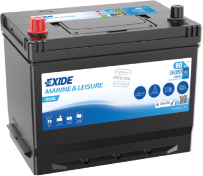 Exide ER350 dual supply battery 12V 80Ah 510A Exide ER350 dual supply battery 12V 80Ah 510A