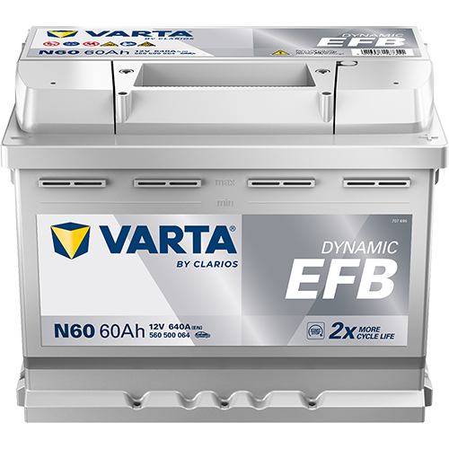 Varta N60 Dynamic EFB 560 500 064 Autobatterie 60Ah (Blue Dynamic) Varta N60 Dynamic EFB 560 500 064 Autobatterie 60Ah (Blue Dynamic)