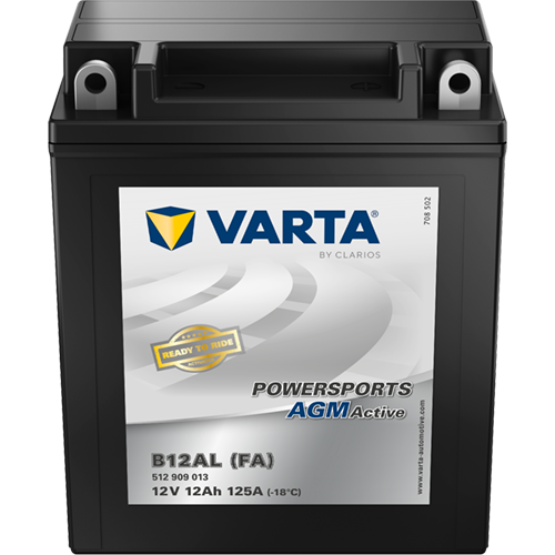 VARTA Powersports AGM ACTIVE YB12AL-A 12Ah Motorradbatterie 12V (512909013)