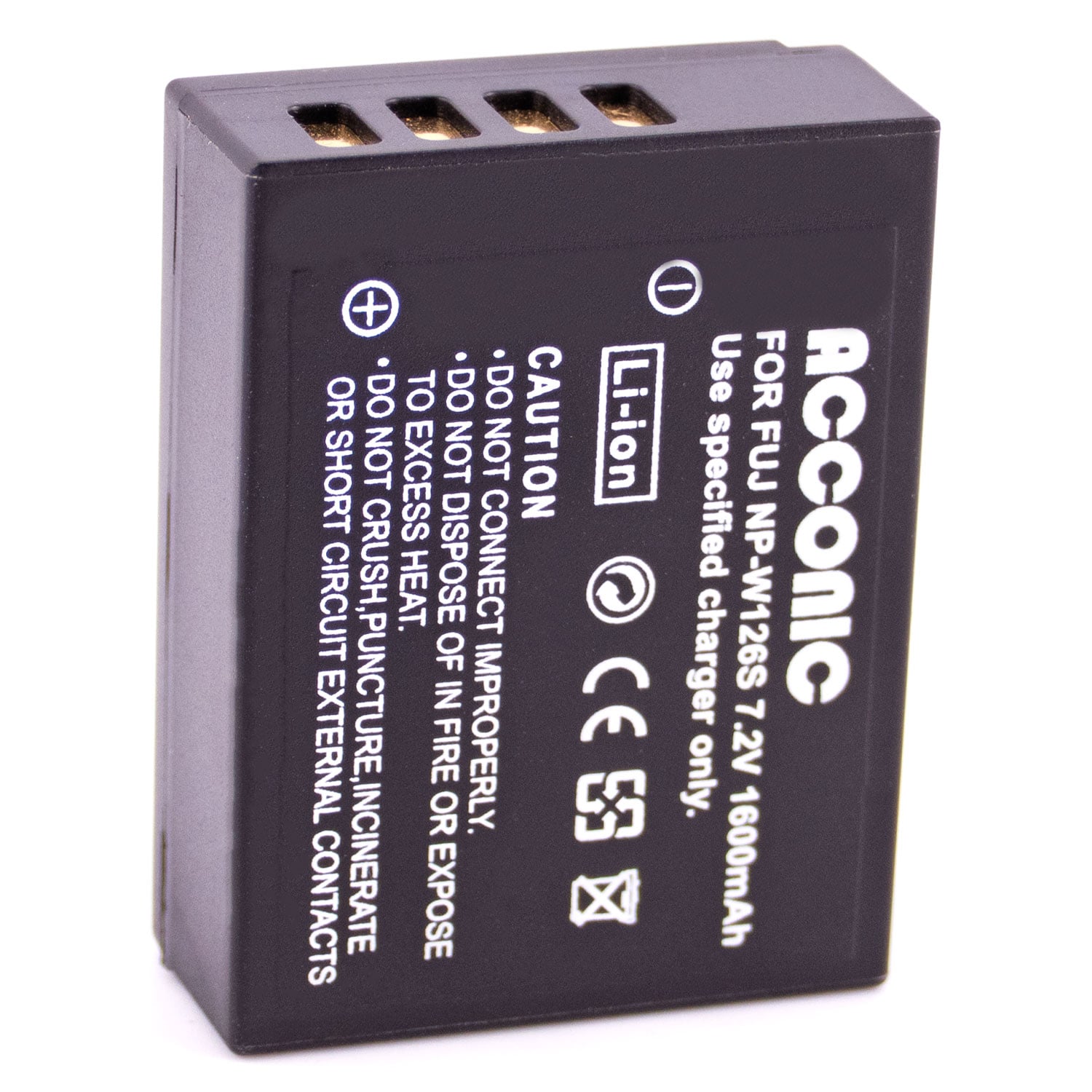 Acconic Akku f. Fuji NP-W126S HS33 EXR Fujifilm FUJI Finepix -Pro 1 HS30 EXR X-T3 VPB-XT3