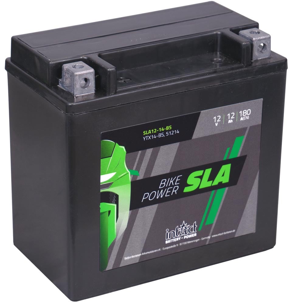 INTACT-ytx14-bs-motoradbatterie-SLA12-14-BS-MoBa-12-V-12-AH-c20-180-A-EN-1 Intact SLA12-14-BS Bike-Power SLA 12Ah Motorradbatterie (DIN 51214) YTX14-BS