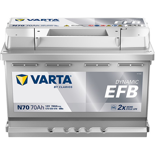VARTA N70 Dynamic EFB Autobatterie 12V 70Ah (Blue Dynamic) VARTA N70 Dynamic EFB Autobatterie 12V 70Ah (Blue Dynamic)