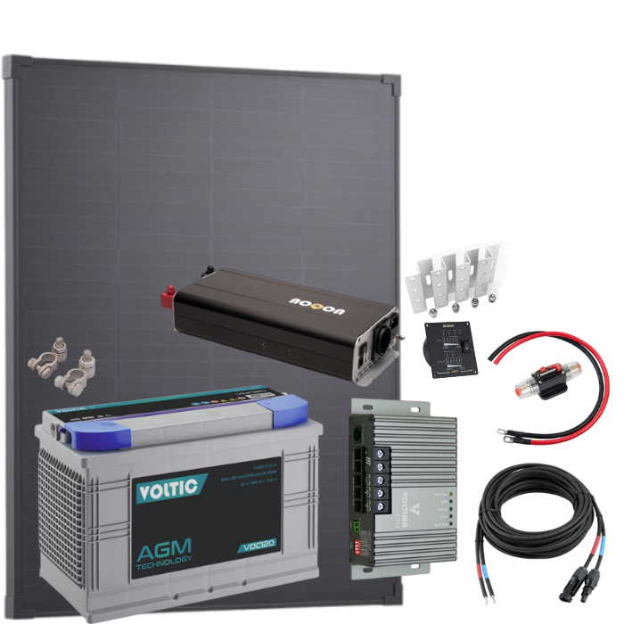 Solaranlage 200W Premium-Set AGM - MEDIUM (Umsatzsteuerbefreit) Solaranlage 200W Premium-Set AGM - MEDIUM (Umsatzsteuerbefreit)