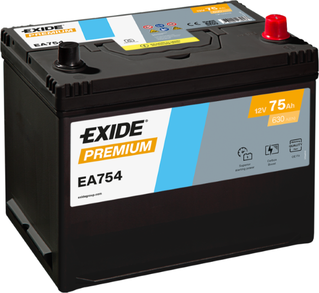 Exide EA754 Premium 75Ah Autobatterie 570 412 063 Exide EA754 Premium 75Ah Autobatterie 570 412 063