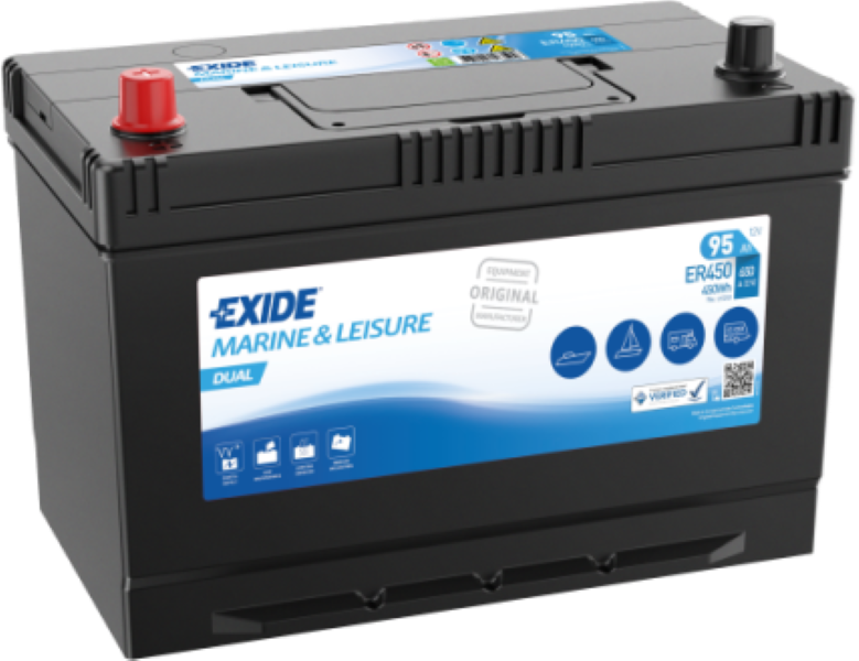 Exide ER450 dual supply battery 12V 95Ah 650A Exide ER450 dual supply battery 12V 95Ah 650A