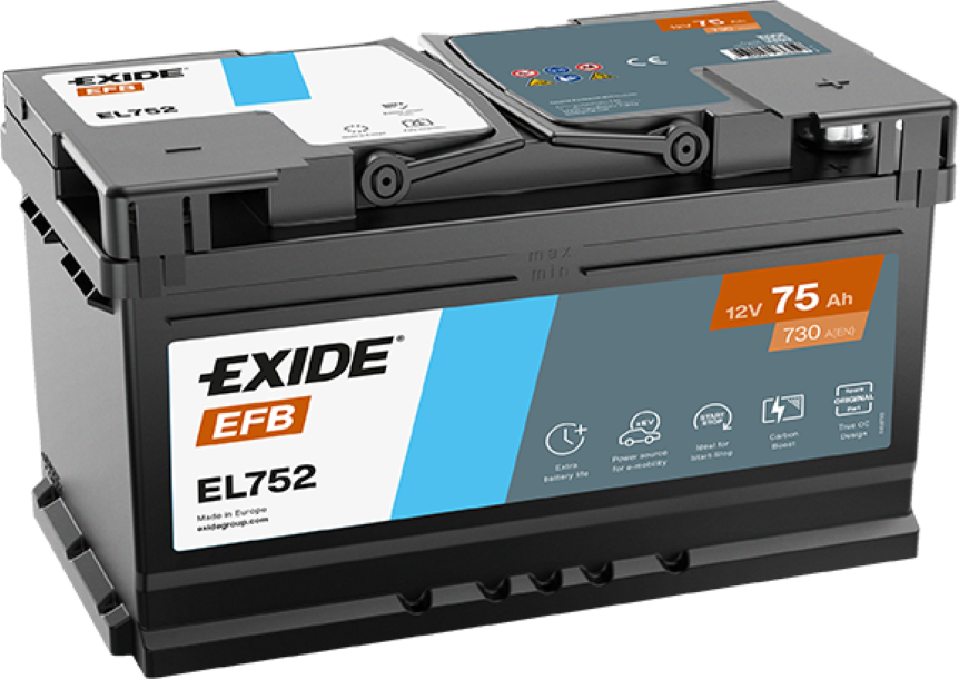 Exide EL752 EFB Autobatterie 75Ah 575 500 073
