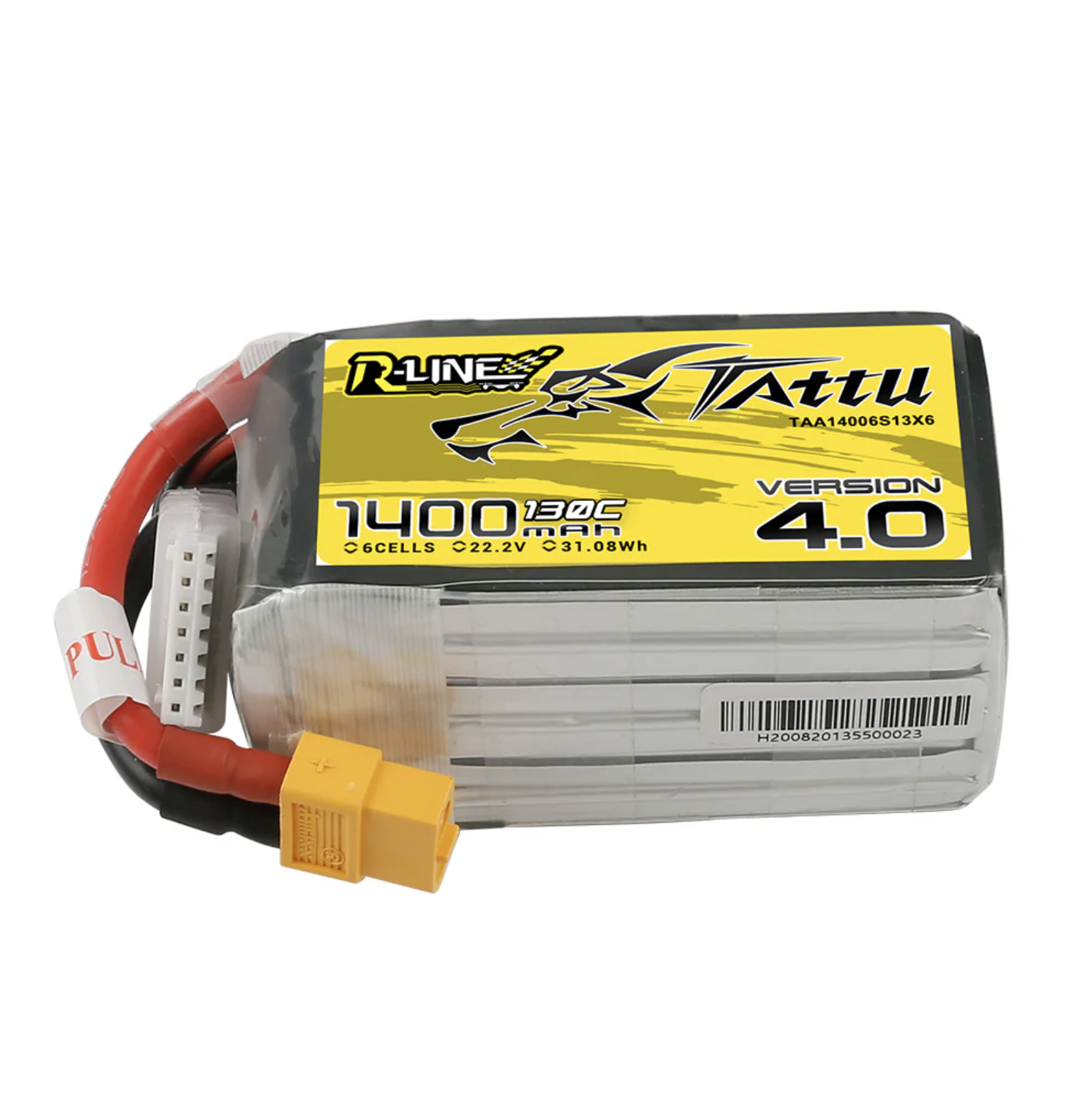 Tattu R-Line Version 4.0 1400mAh 22.2V 130C 6S1P Lipo Batterie mit XT60 Stecker Tattu R-Line Version 4.0 1400mAh 22.2V 130C 6S1P Lipo Batterie mit XT60 Stecker
