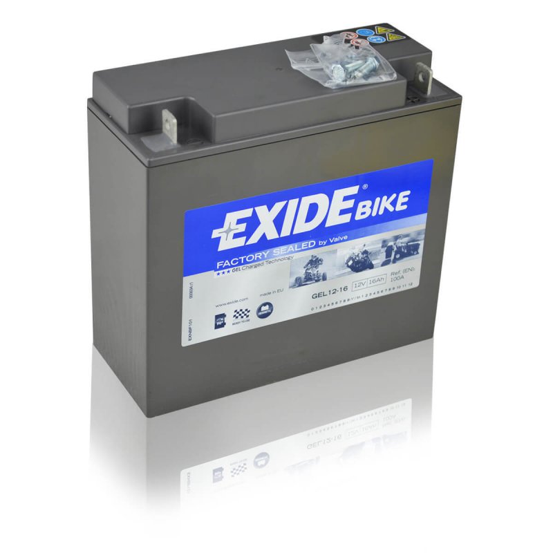 Exide G30 Bike Gel Motorradbatterie 12V 30Ah Y60-N30-A DIN 53034 Auch Fuer Rasentraktoren Geeignet