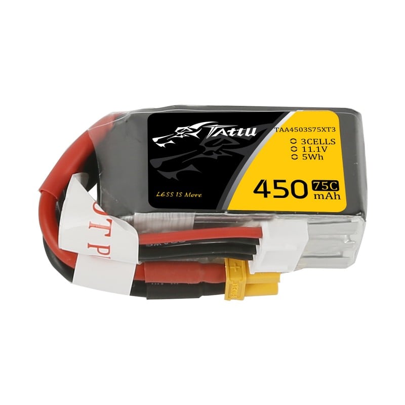 Tattu 450mAh 3S1P 11.1V 75C Lipo Battery Pack with XT30 Tattu 450mAh 3S1P 11.1V 75C Lipo Battery Pack with XT30