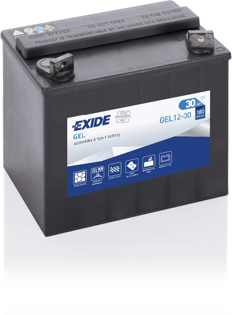 Exide G30 (GEL12-30) Bike GEL 30Ah Motorradbatterie (DIN 53034) Y60-N30-A
