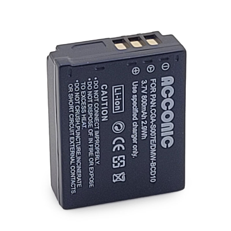 Acconic Akku passend für Panasonic CGA-S007 Lumix DMC TZ2 DMC- TZ2 DMC TZ3 DMC- TZ3 DMC DMC-TZ25 Acconic Akku passend für Panasonic CGA-S007 Lumix DMC TZ2 DMC- TZ2 DMC TZ3 DMC- TZ3 DMC DMC-TZ25