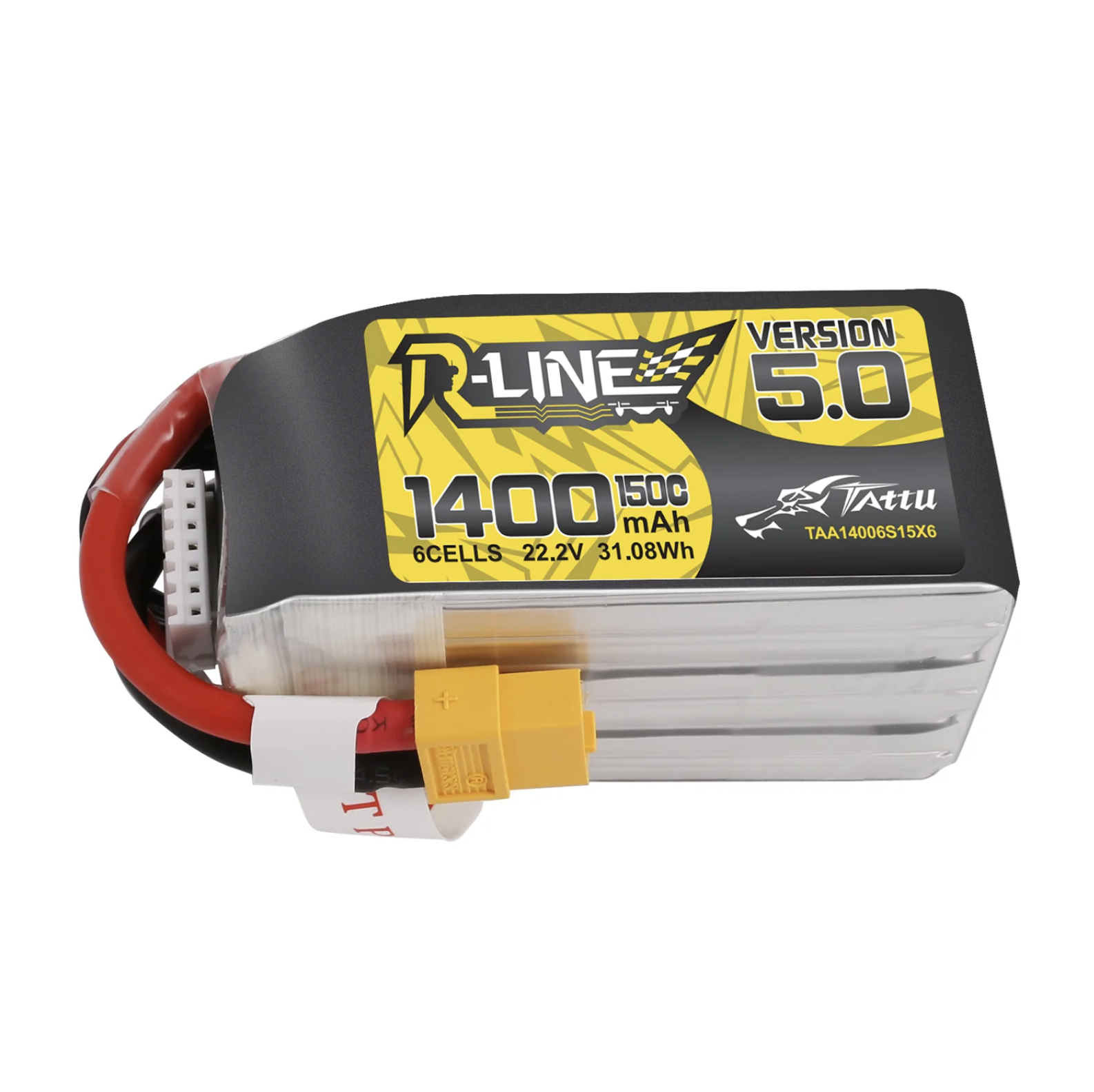 Tattu R-Line Version 5.0 1400mAh 22.2V 150C 6S1P Lipo Batterie mit XT60 Stecker Tattu R-Line Version 5.0 1400mAh 22.2V 150C 6S1P Lipo Batterie mit XT60 Stecker