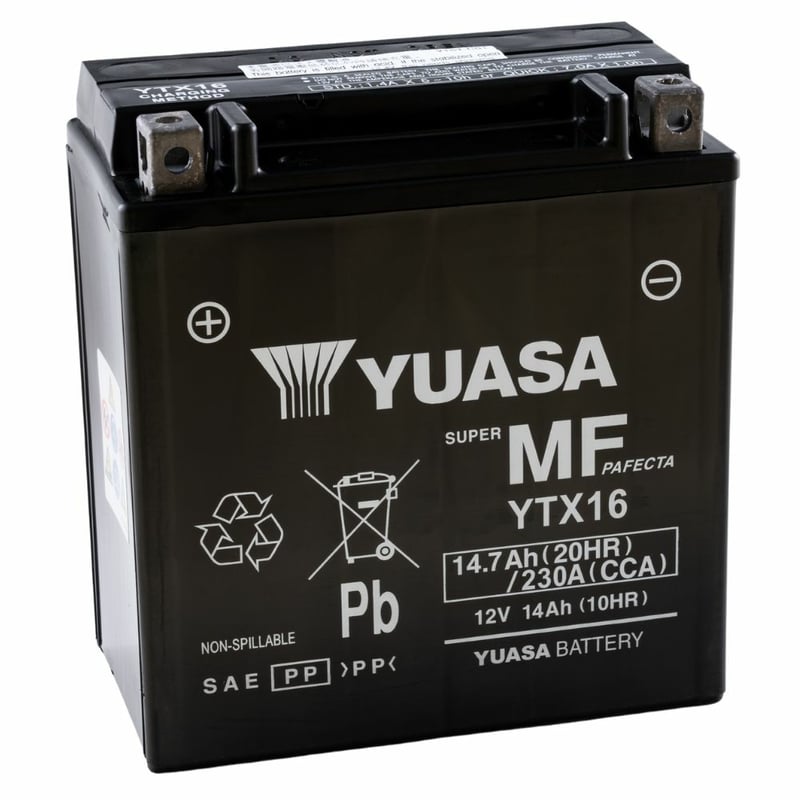 Yuasa YTX16-BS AGM 14Ah motorcycle battery (DIN 81600) Yuasa YTX16-BS AGM 14Ah motorcycle battery (DIN 81600)