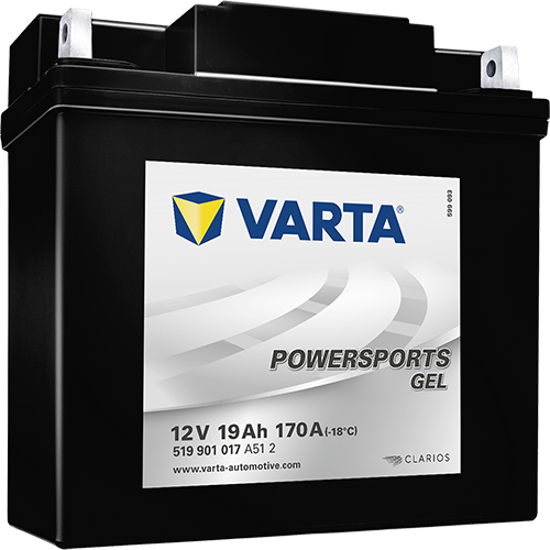 VARTA Powersports GEL 19Ah Motorradbatterie 12V G19 (DIN 51913)